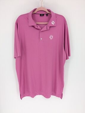 FootJoy FJ Tour Collar Polo Pink Ocean City Golf Performance Mens XL Shirt